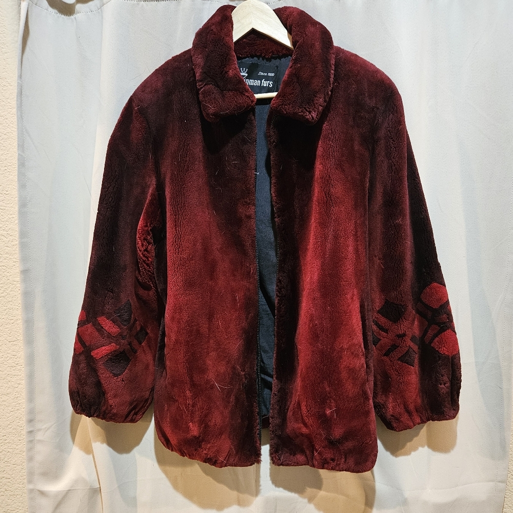 Scarlet Sheared Beaver Fur Jacket